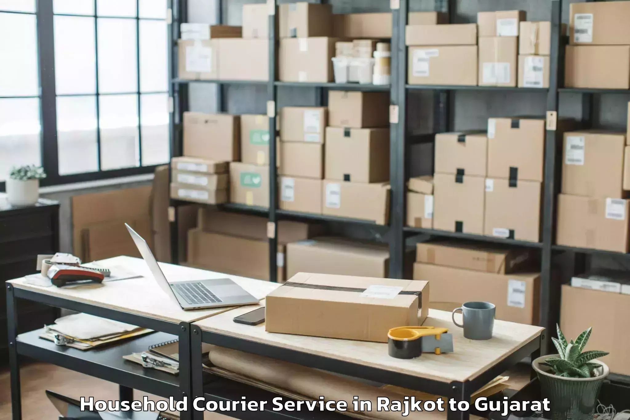 Trusted Rajkot to Gujarat University Of Transpla Household Courier